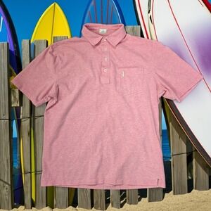 johnnie-O Raspberry Heather Polo Junior Young Men Small Preppy Soft‎ Stretch